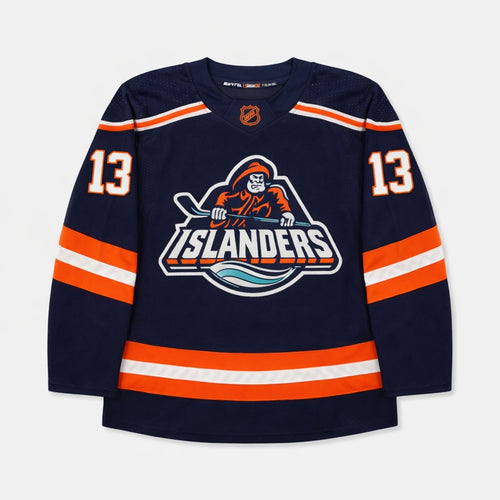 Barzal 13 Islanders Navy Hockey Jersey - 1