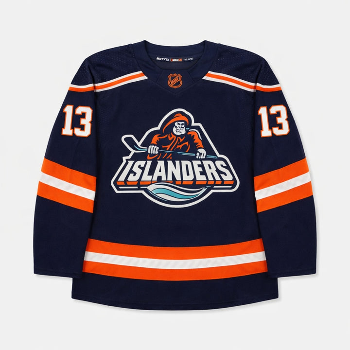 Barzal 13 Islanders Navy Hockey Jersey