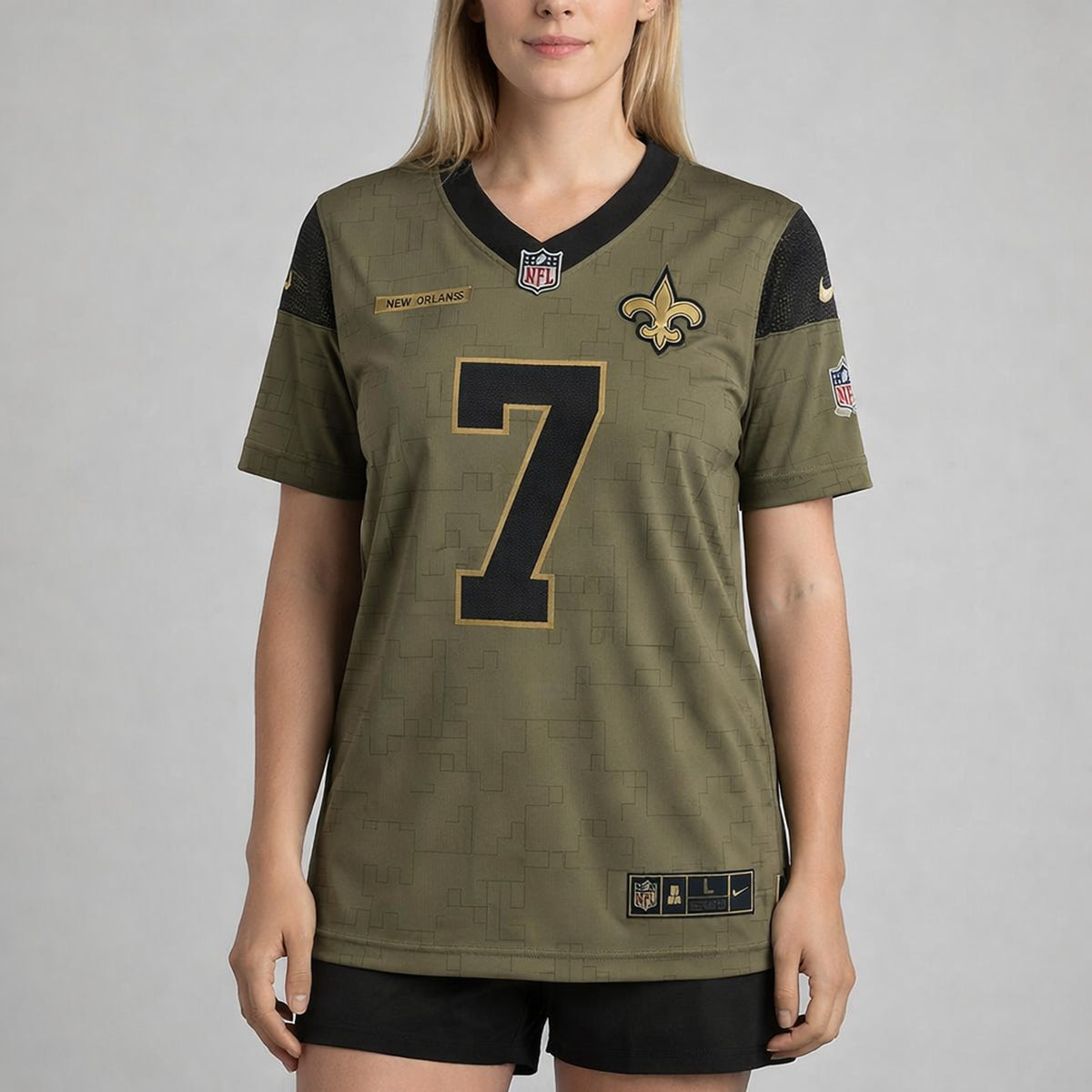 Hill 7 Saints Olive Football Jersey - 5