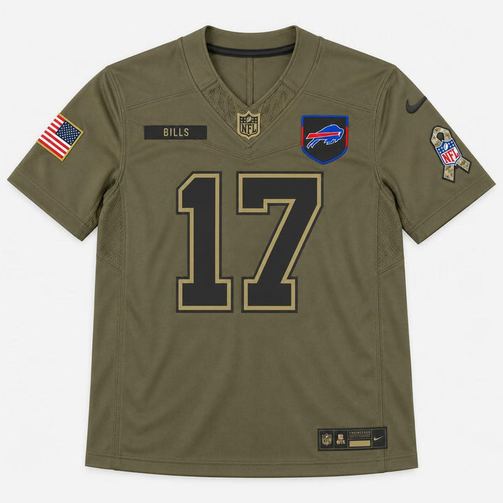 Allen 17 Buffalo Olive Football Jersey
