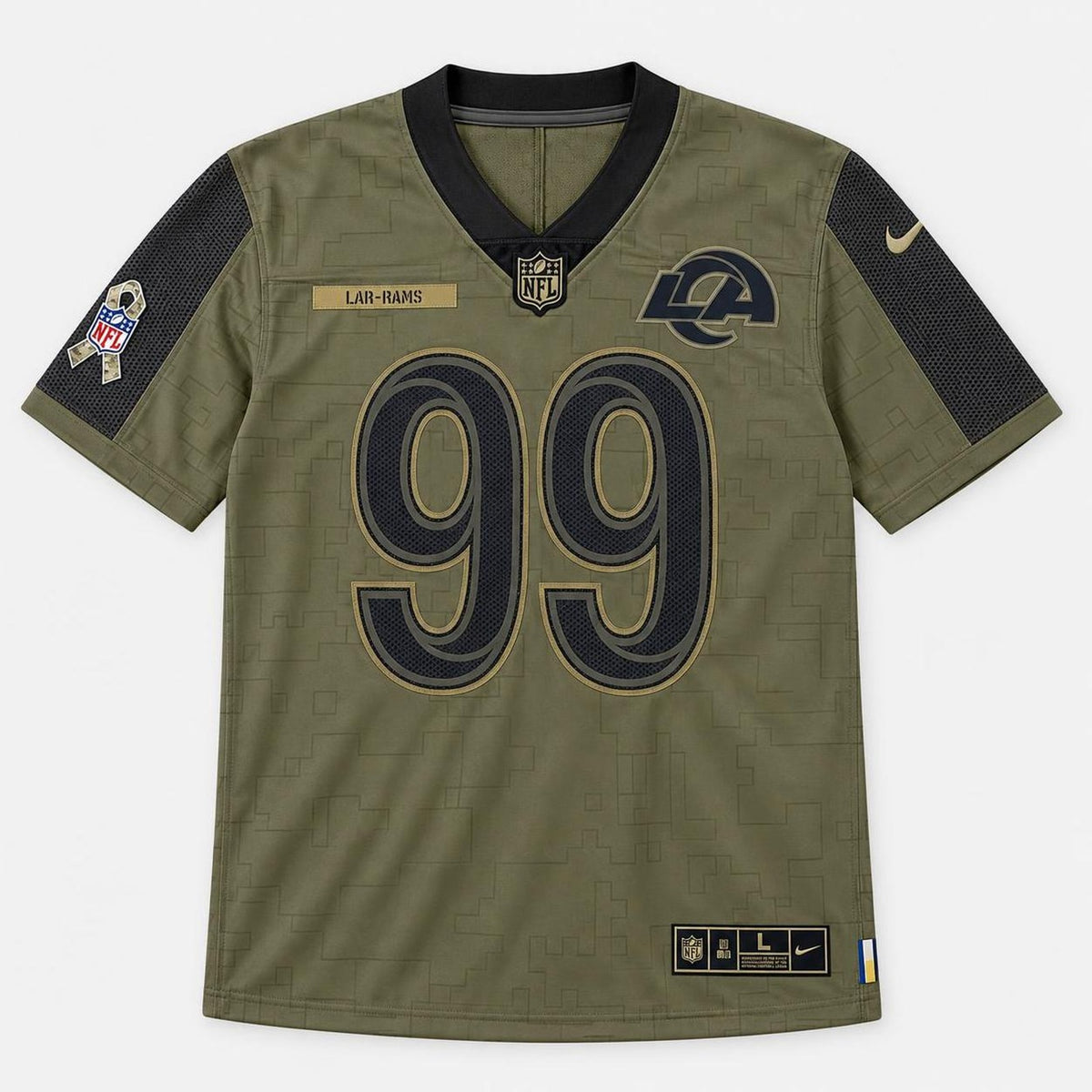 Donald 99 Los Angeles Olive Football Jersey - 1