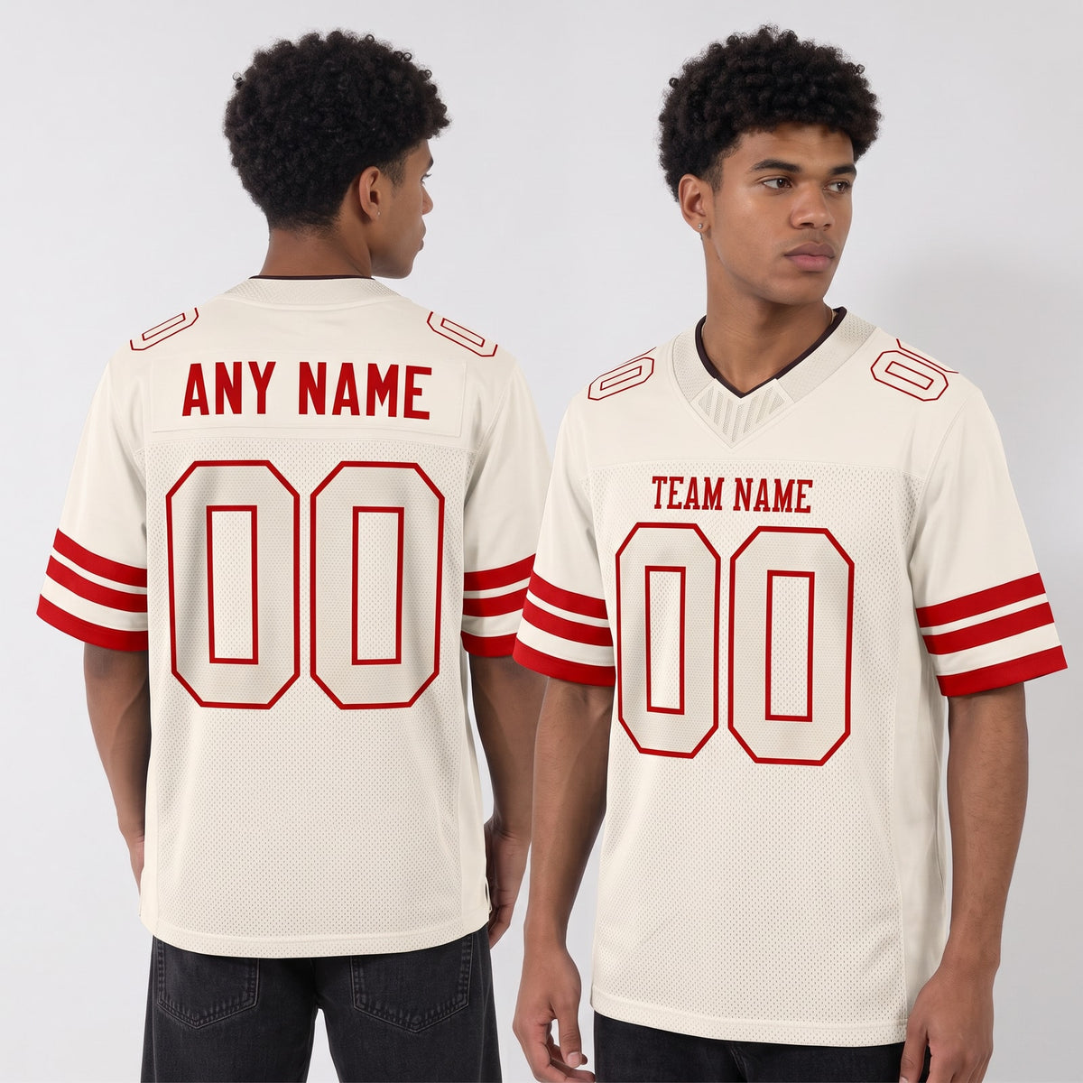 Polyester Mesh Football Jersey Athletic Cut - 3