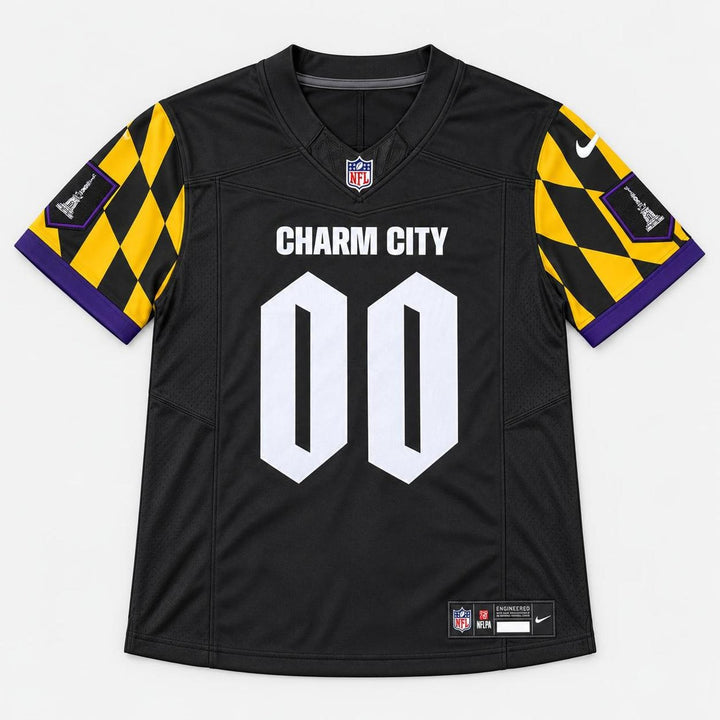 Charm City Football Jersey - Custom Name and Number