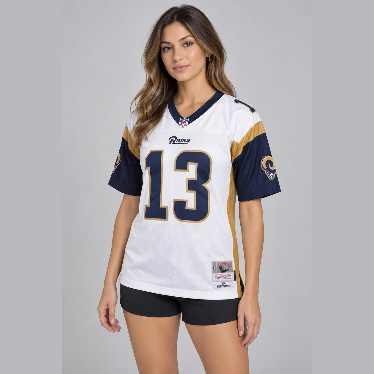 Warner 13 Rams White Football Jersey - 5