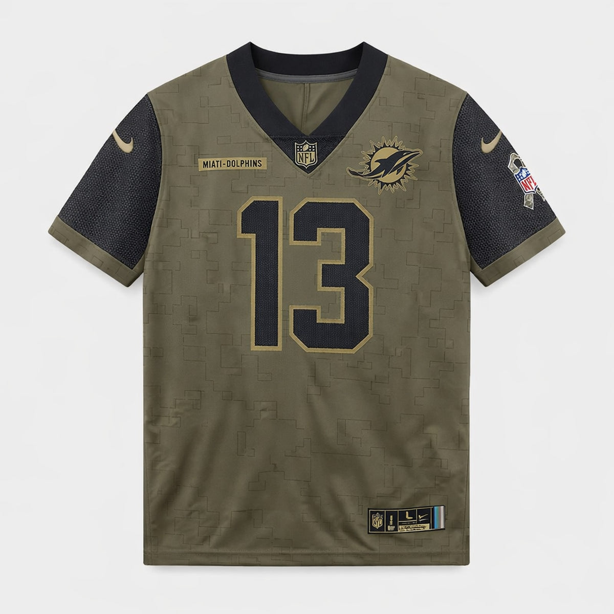 Marino 13 Dolphins Salute To Service Football Jersey - 1