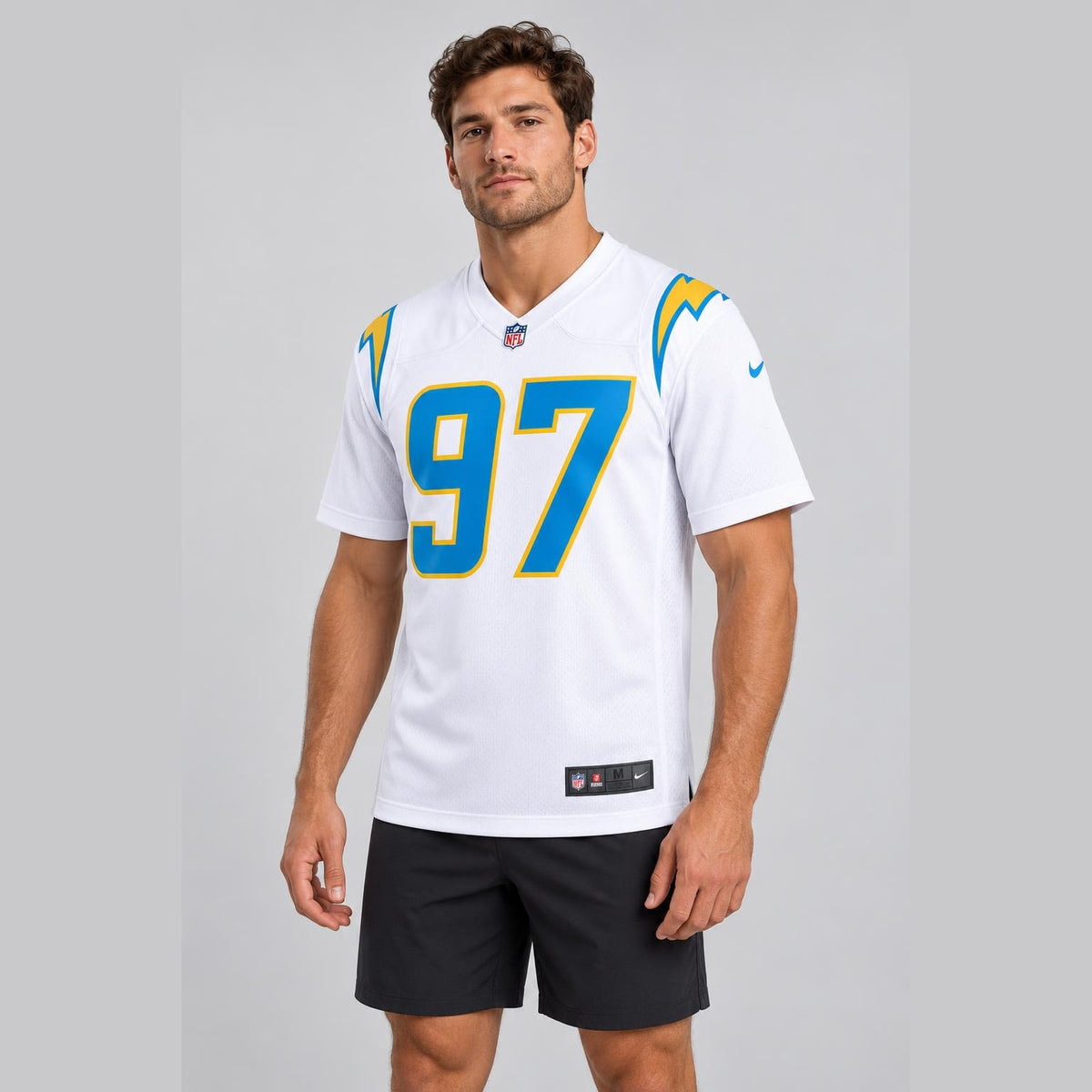 Bosa 97 White Bolt Football Jersey - 4