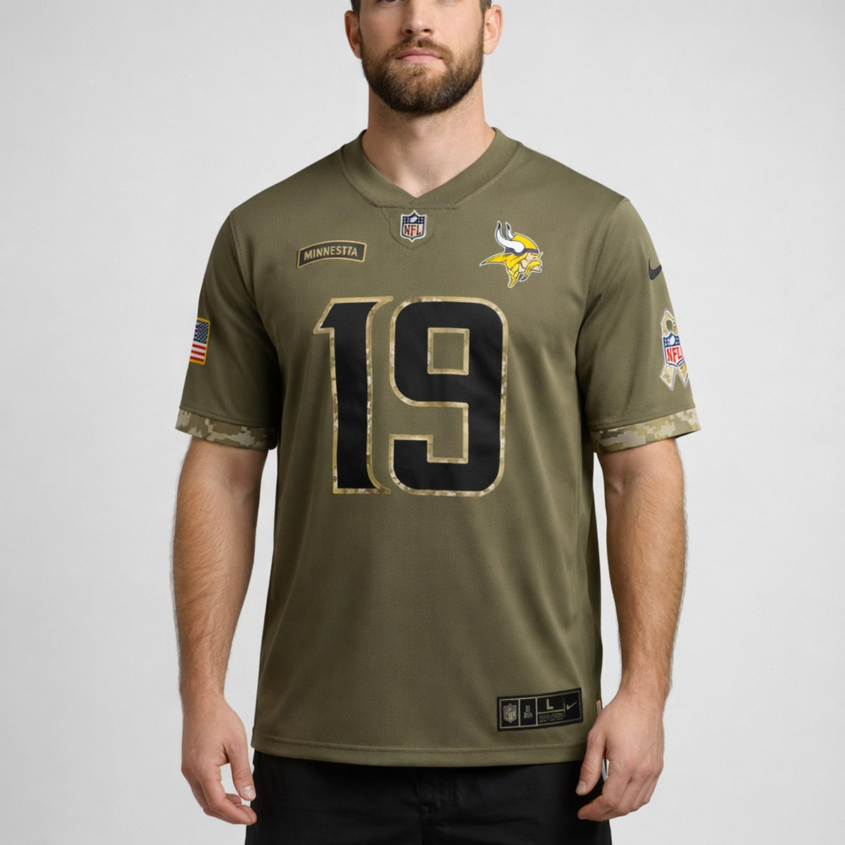 Thielen 19 Minnesota Vikings Salute To Service Football Jersey - 4