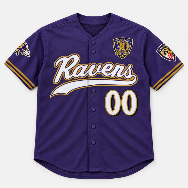 Baltimore 30 Seasons Baseball Jersey - Custom Name and Number