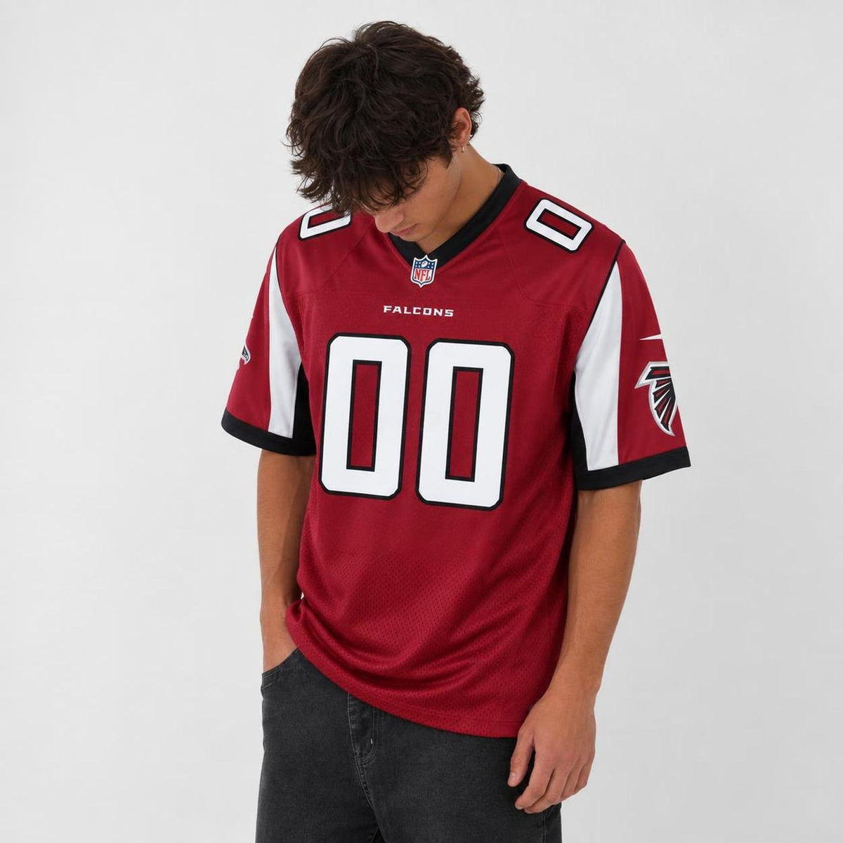 Atl Red Black Football Jersey - Custom Name and Number - 4