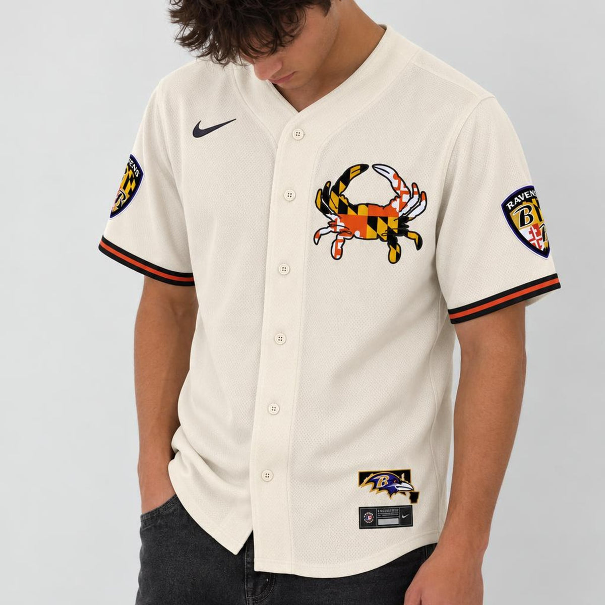 Baltimore Bird Baseball Jersey - Custom Name and Number - 3