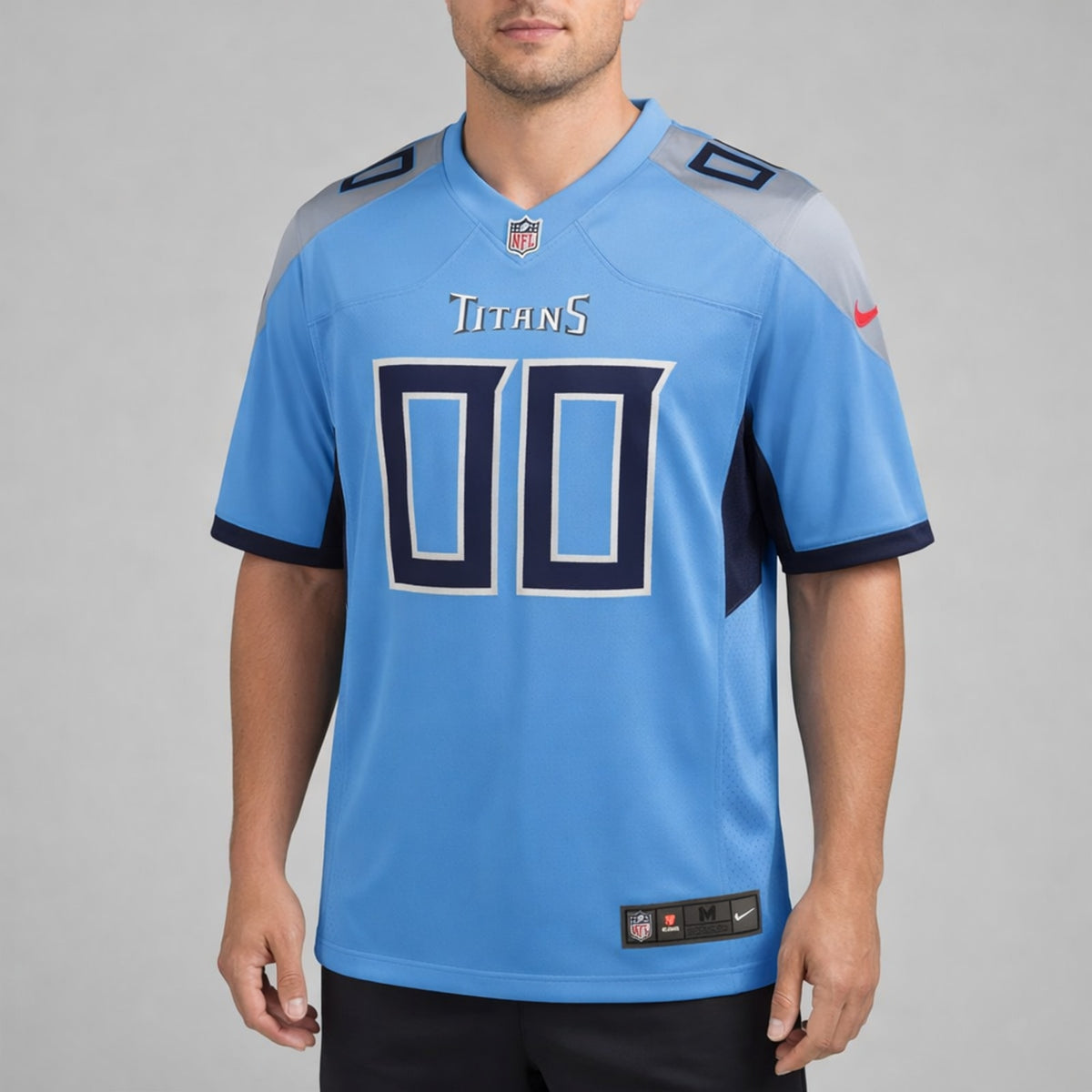 Light Blue Football Jersey – Custom Name and Number - 4