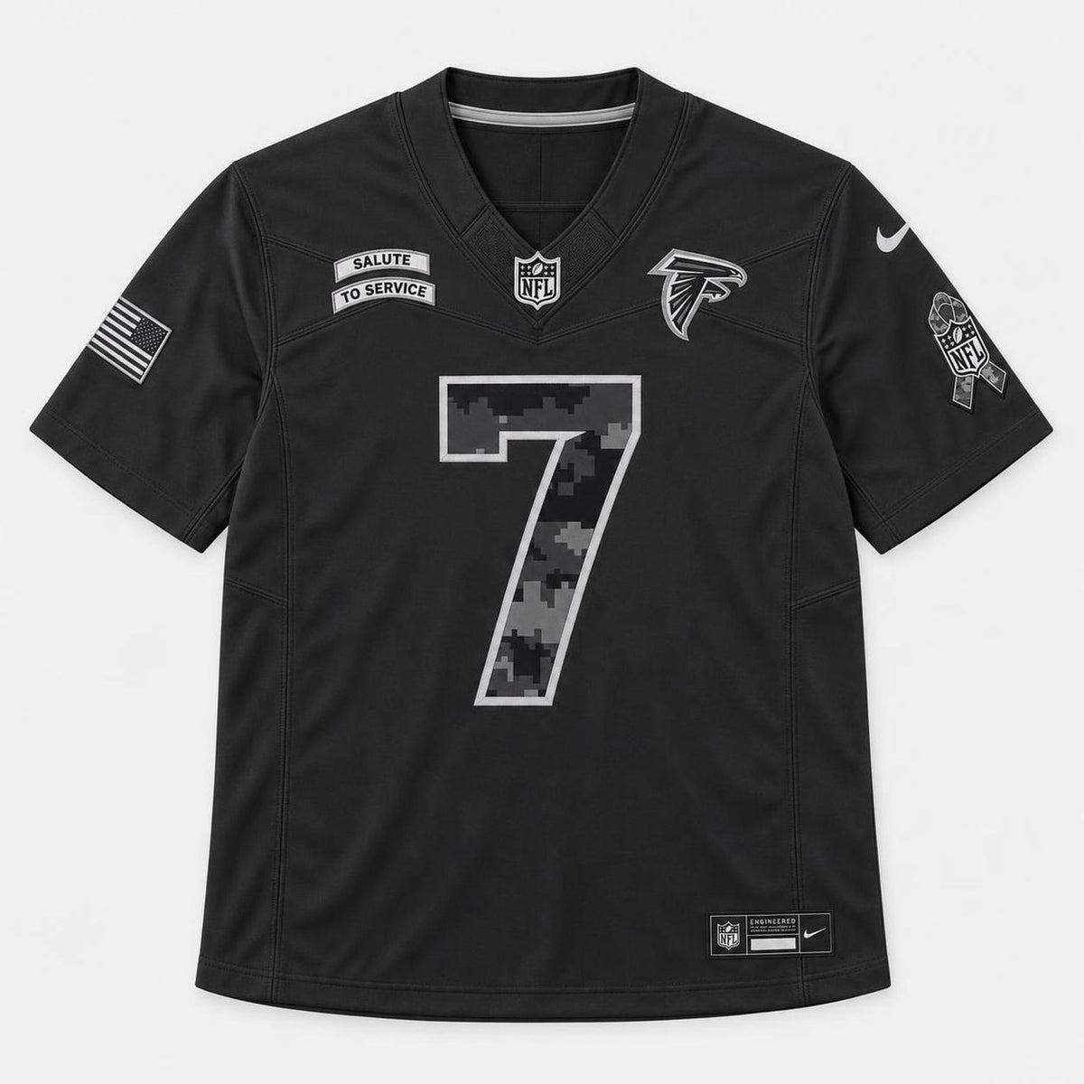 Robinson 7 Black Football Jersey - 1