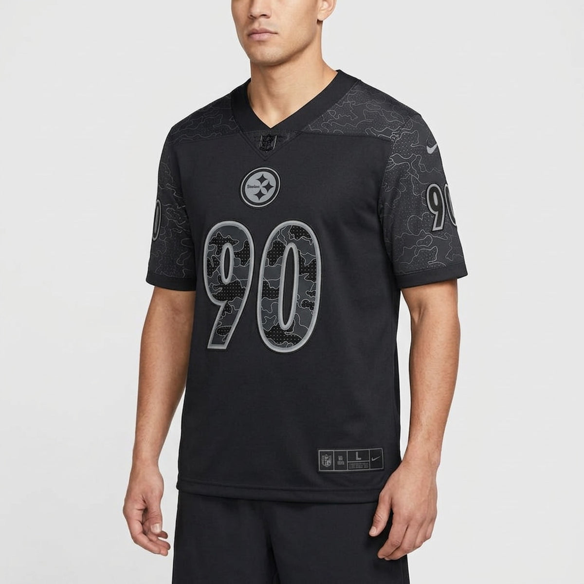 Watt 90 Pittsburgh Blackout Football Jersey - 4