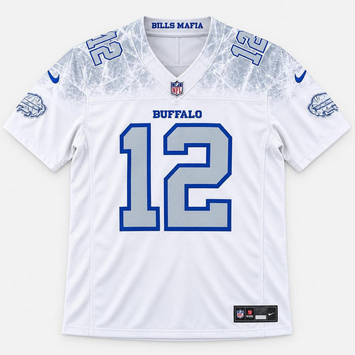 Kelly 12 Buffalo Frost Football Jersey
