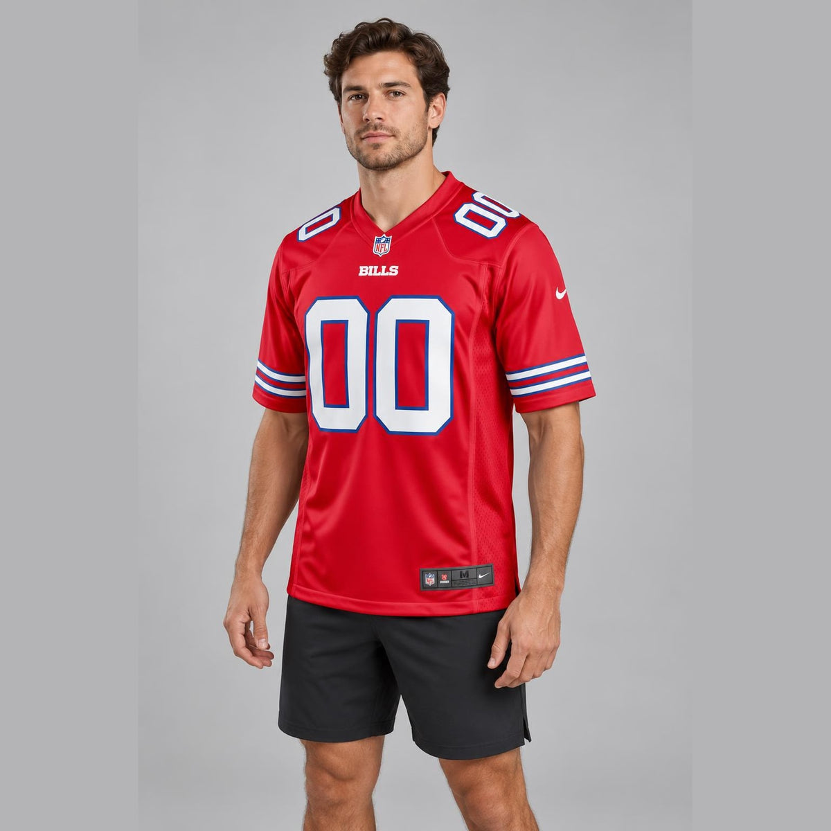 Red Buffalo Football Jersey - Custom Name and Number - 4