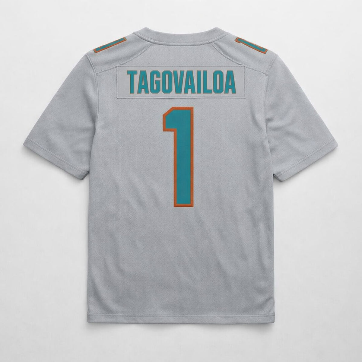 Tagovailoa 1 Miami Dolphins Gray Football Jersey - 2