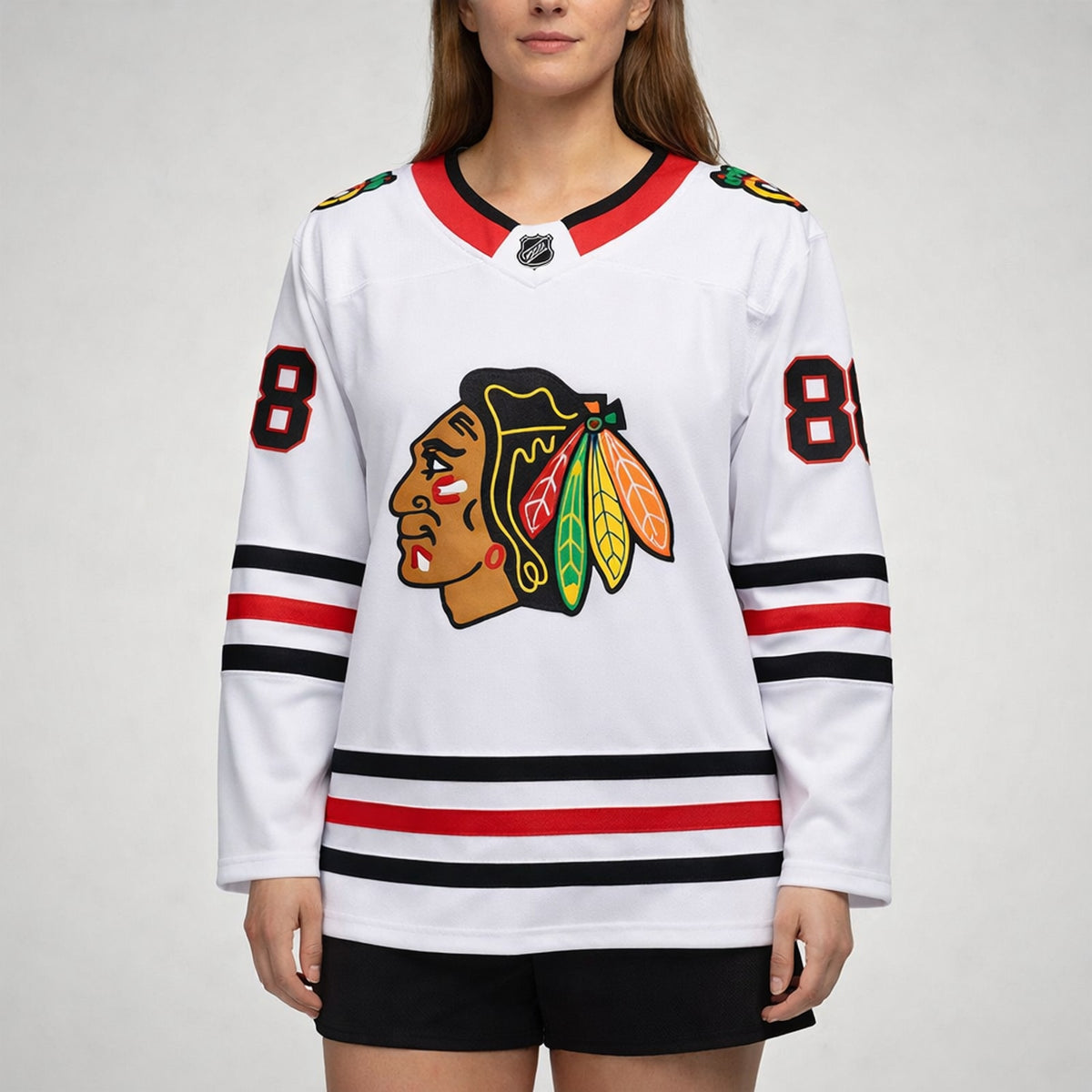 Kane 88 Chicago Hockey Jersey White - 5