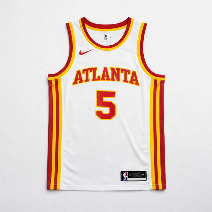 Murray 5 Atlanta Basketball Jersey White Red Yellow