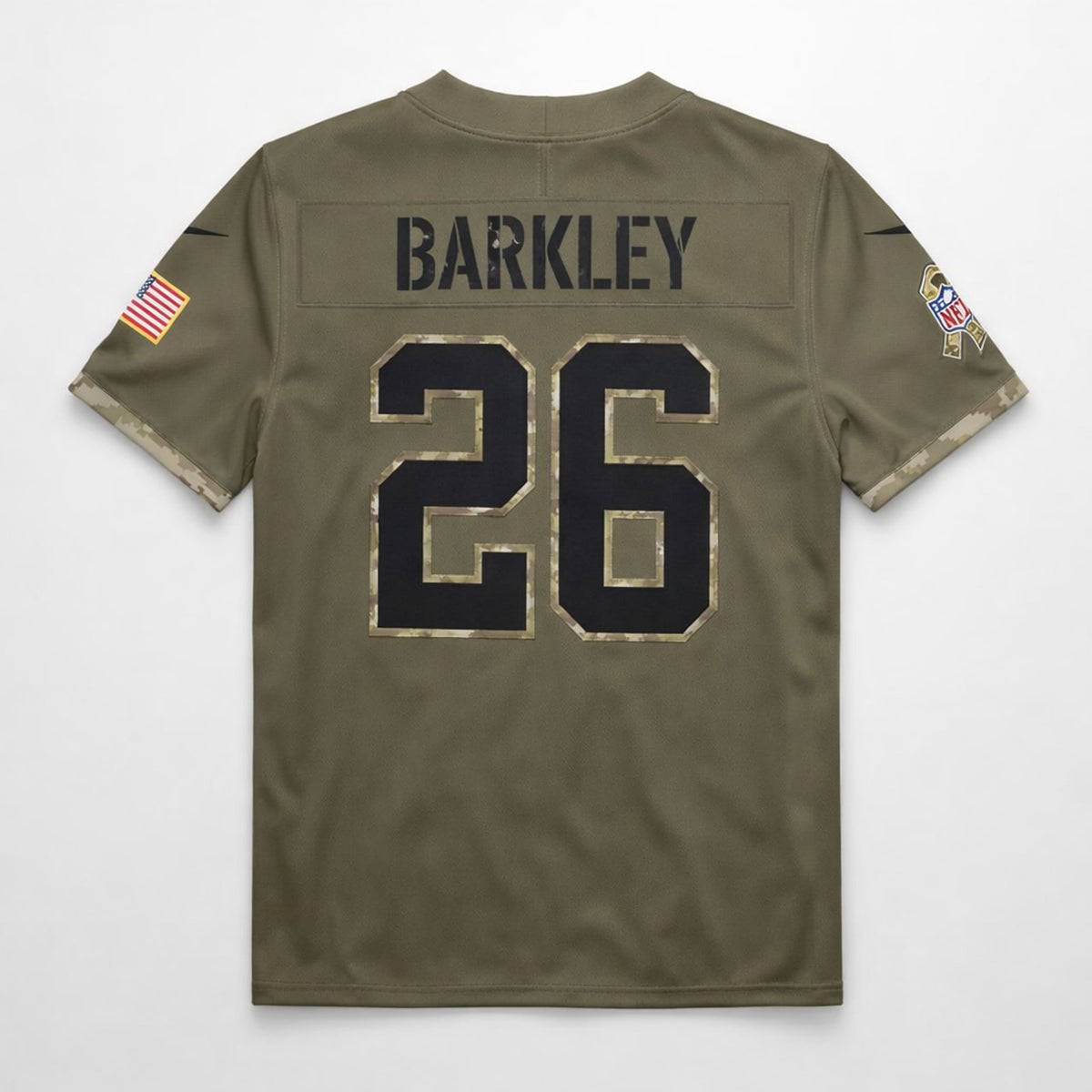 Barkley 26 New York Giants Football Jersey Olive - 2