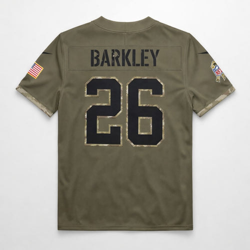 Barkley 26 New York Giants Football Jersey Olive - 2