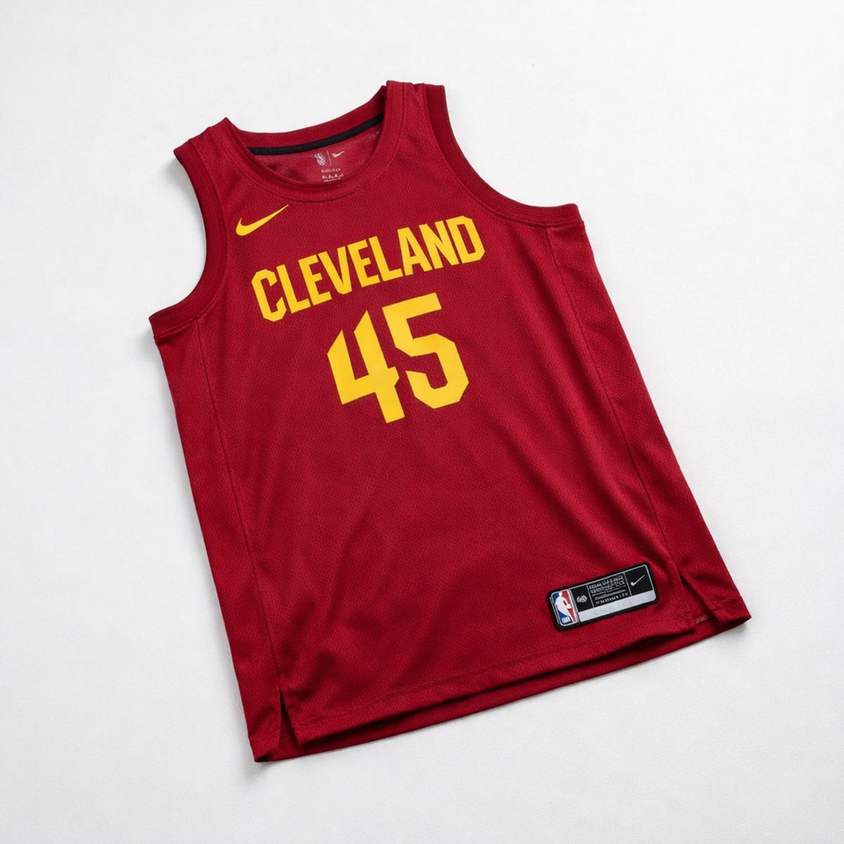 Mitchell 45 Cleveland Burgundy Basketball Jersey - 3