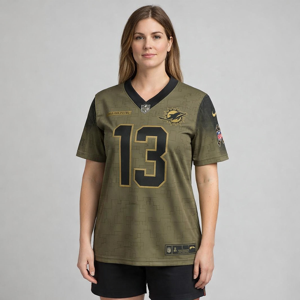 Marino 13 Dolphins Salute To Service Football Jersey - 5