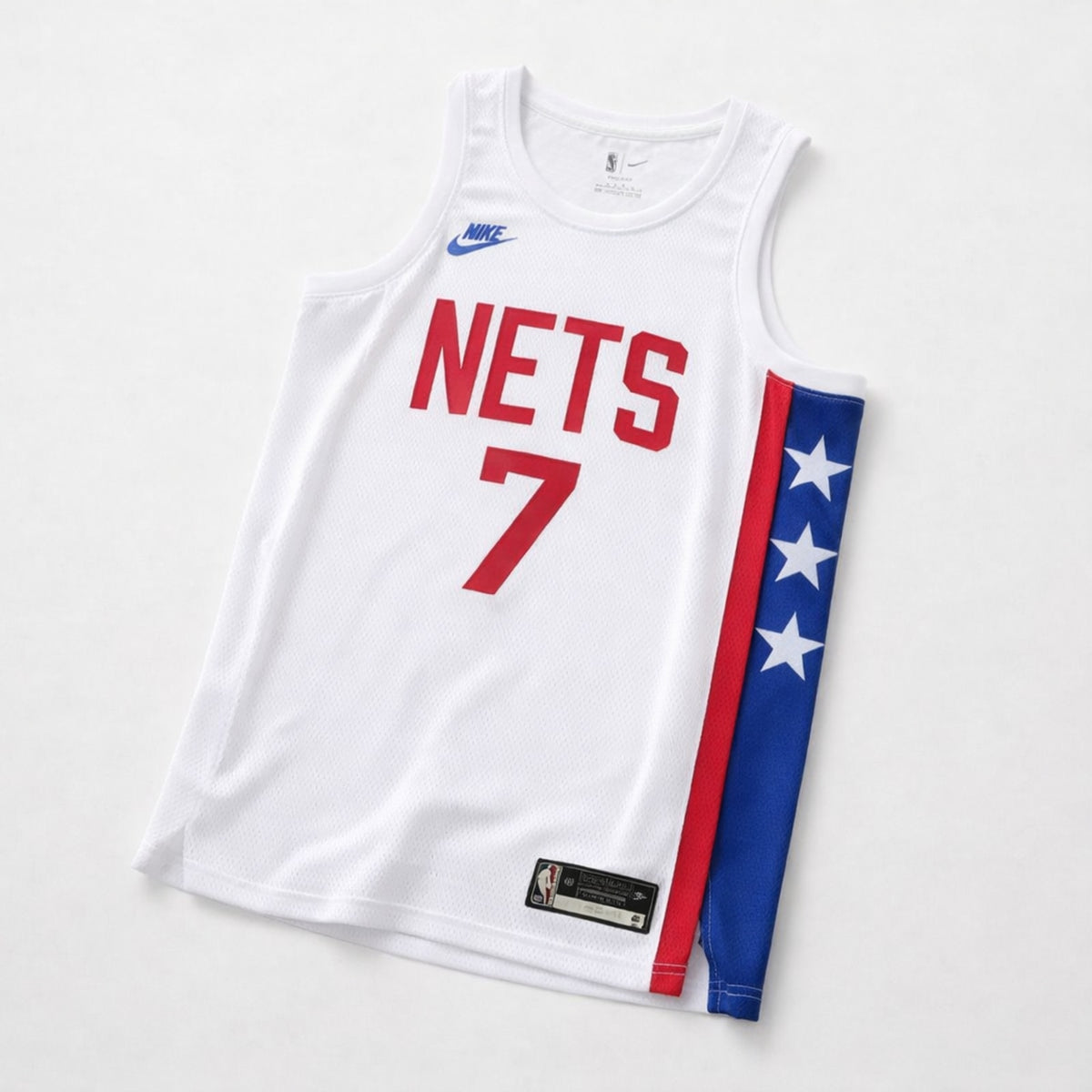 Durant 7 Nets White Basketball Jersey - 3