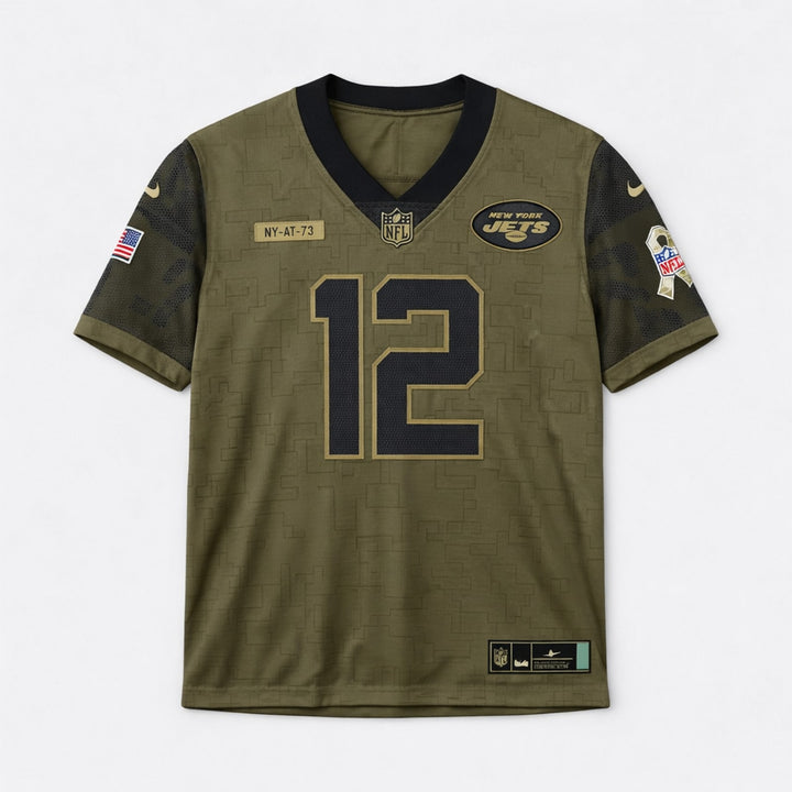 Namath 12 New York Football Jersey Olive