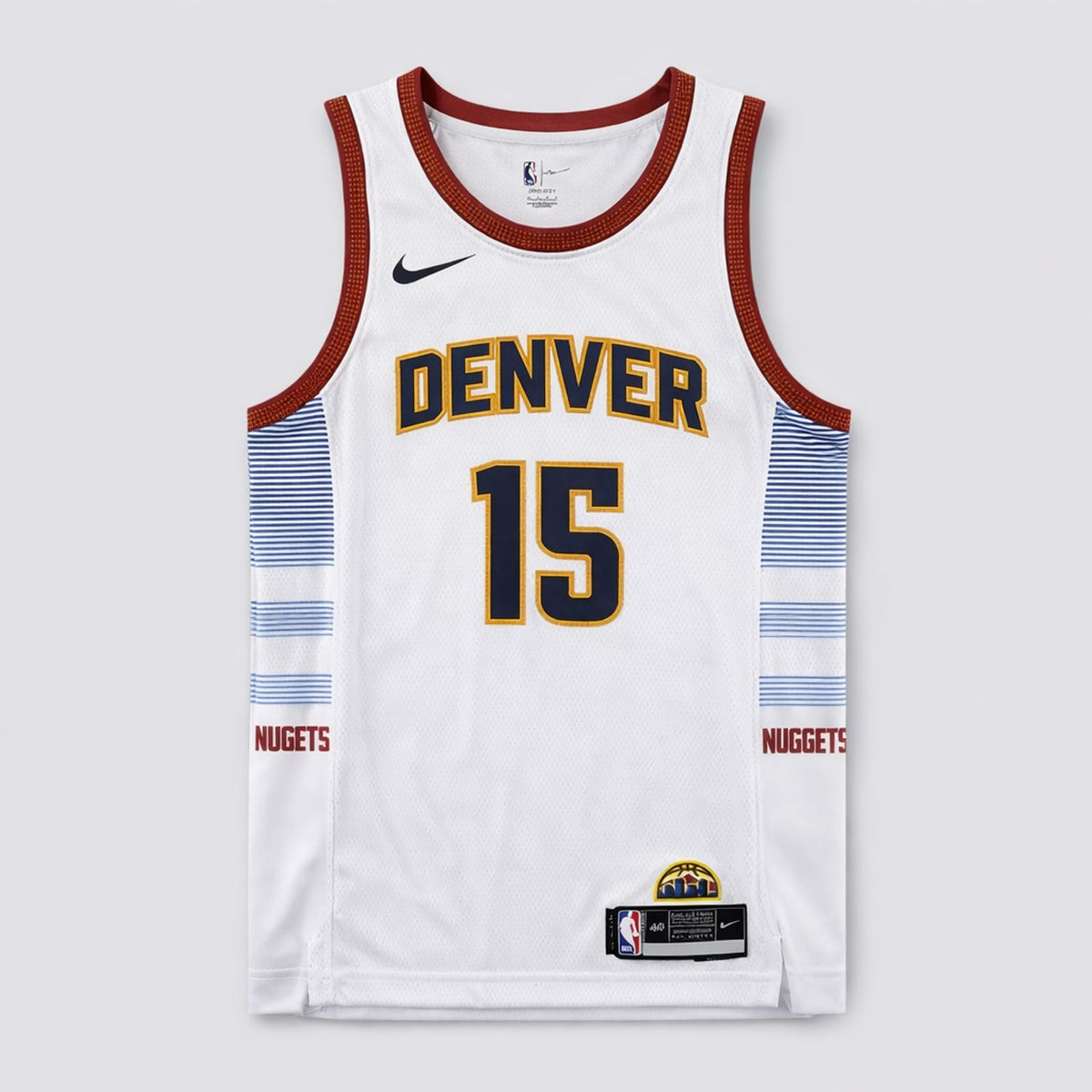 Jokić 15 Denver White Basketball Jersey - 1
