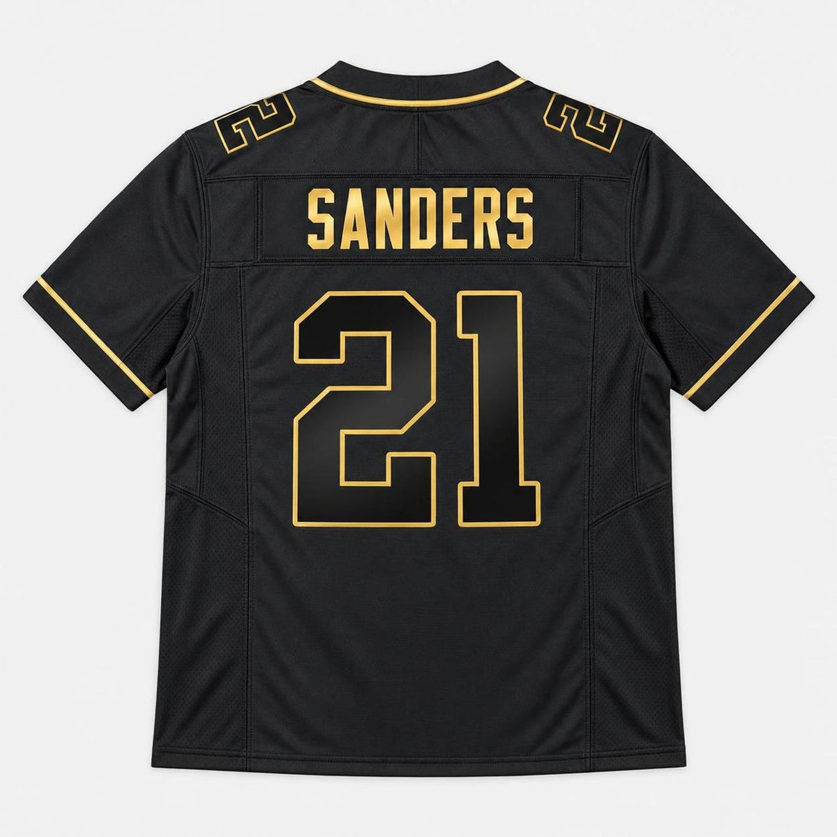 Sanders 21 Atlanta Black Gold Football Jersey - 6