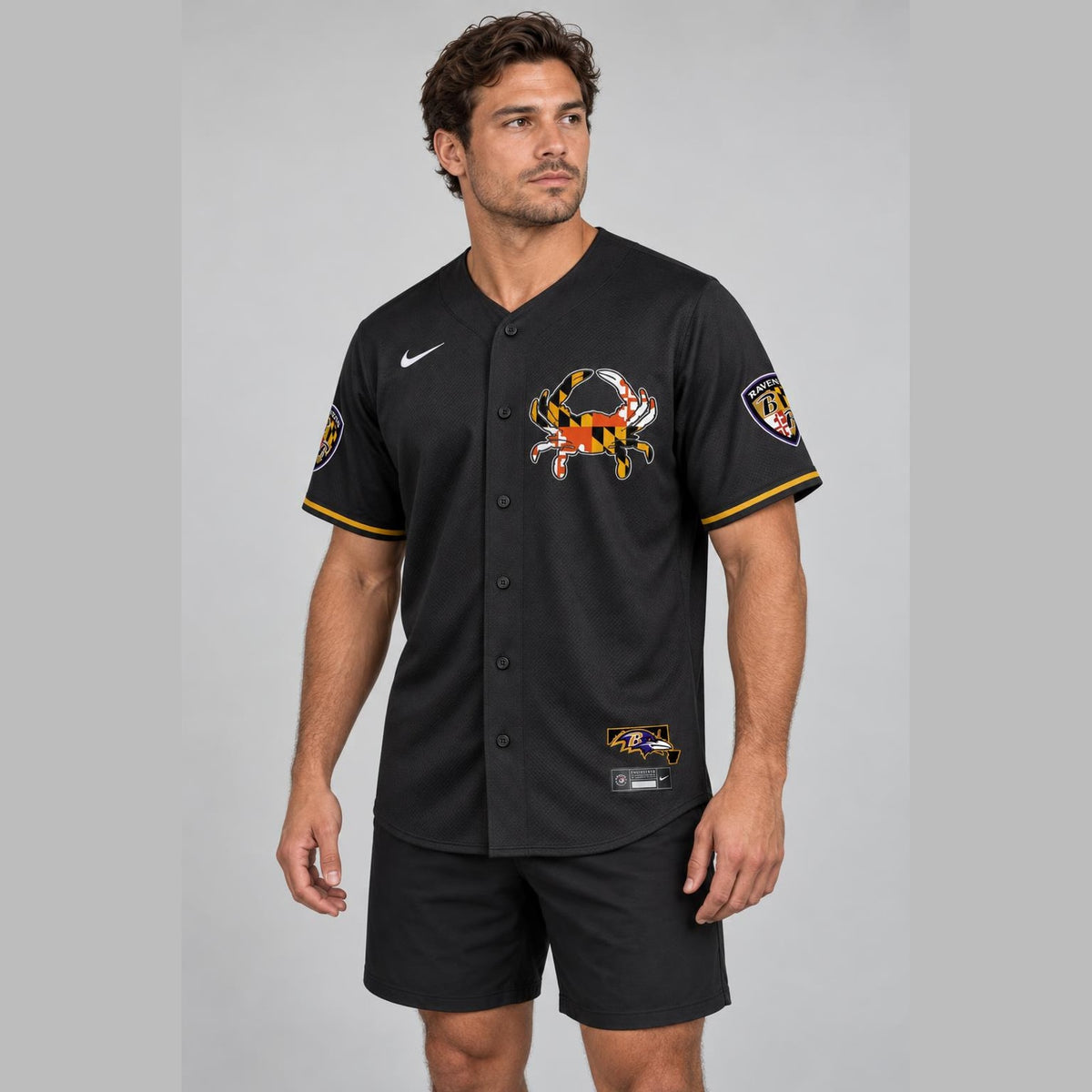 Bird Crest Baseball Jersey - Custom Name and Number - 7