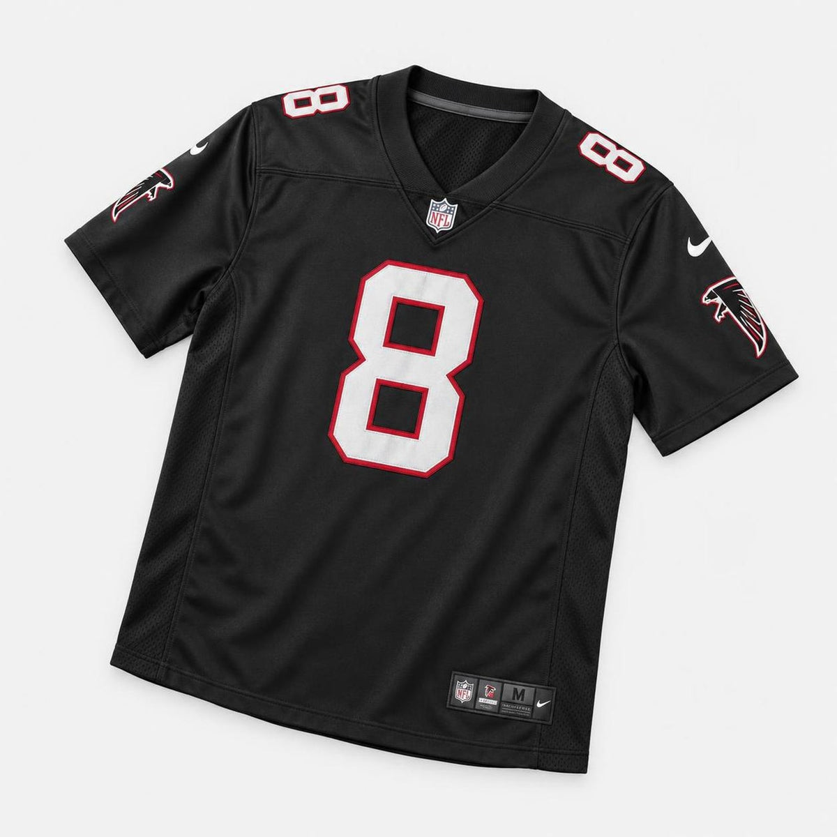 Pitts 8 Black Football Jersey - 5