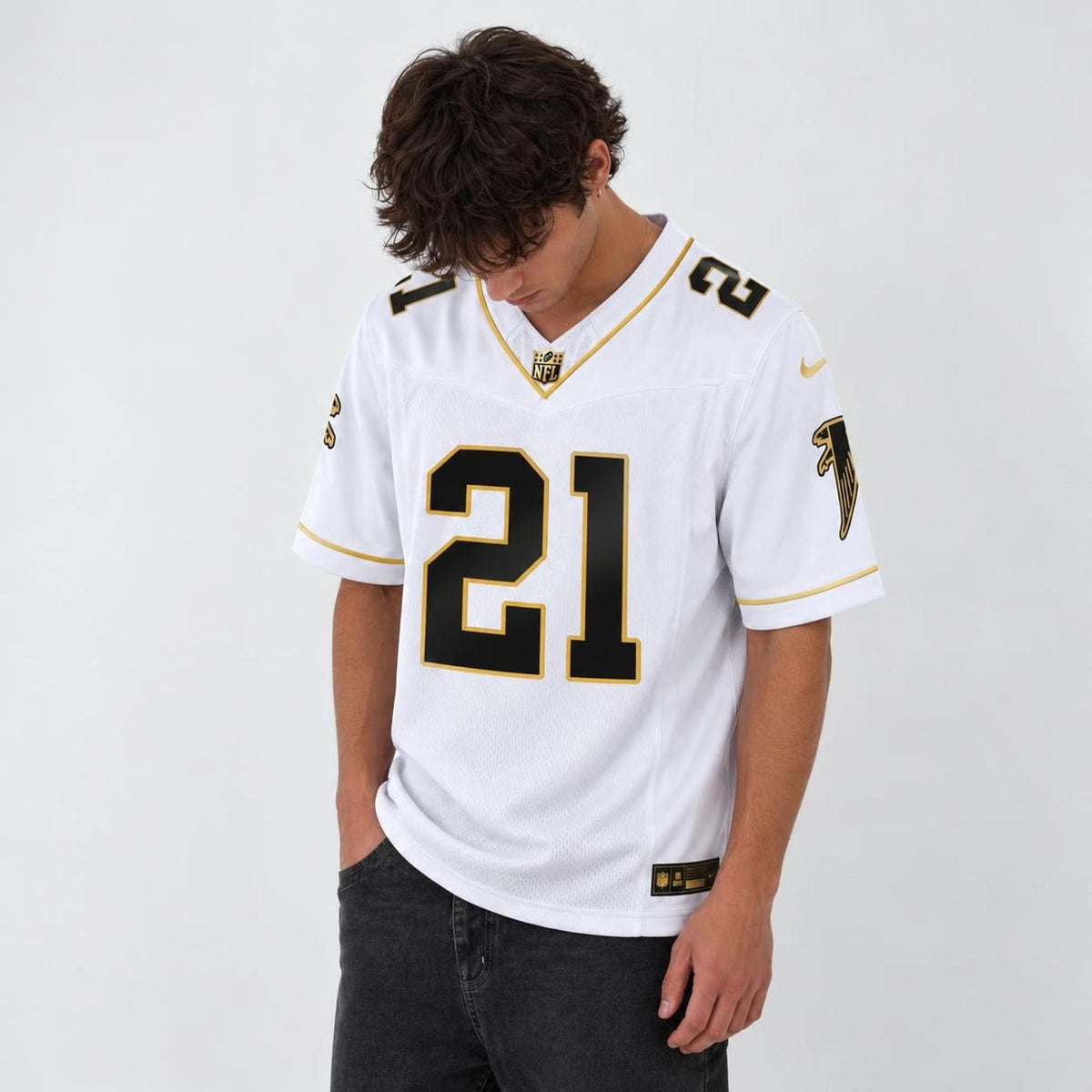 Sanders 21 Atlanta White Football Jersey - 2