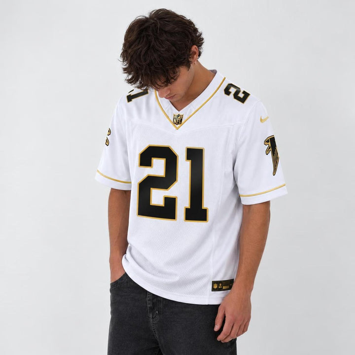 Sanders 21 Atlanta White Football Jersey