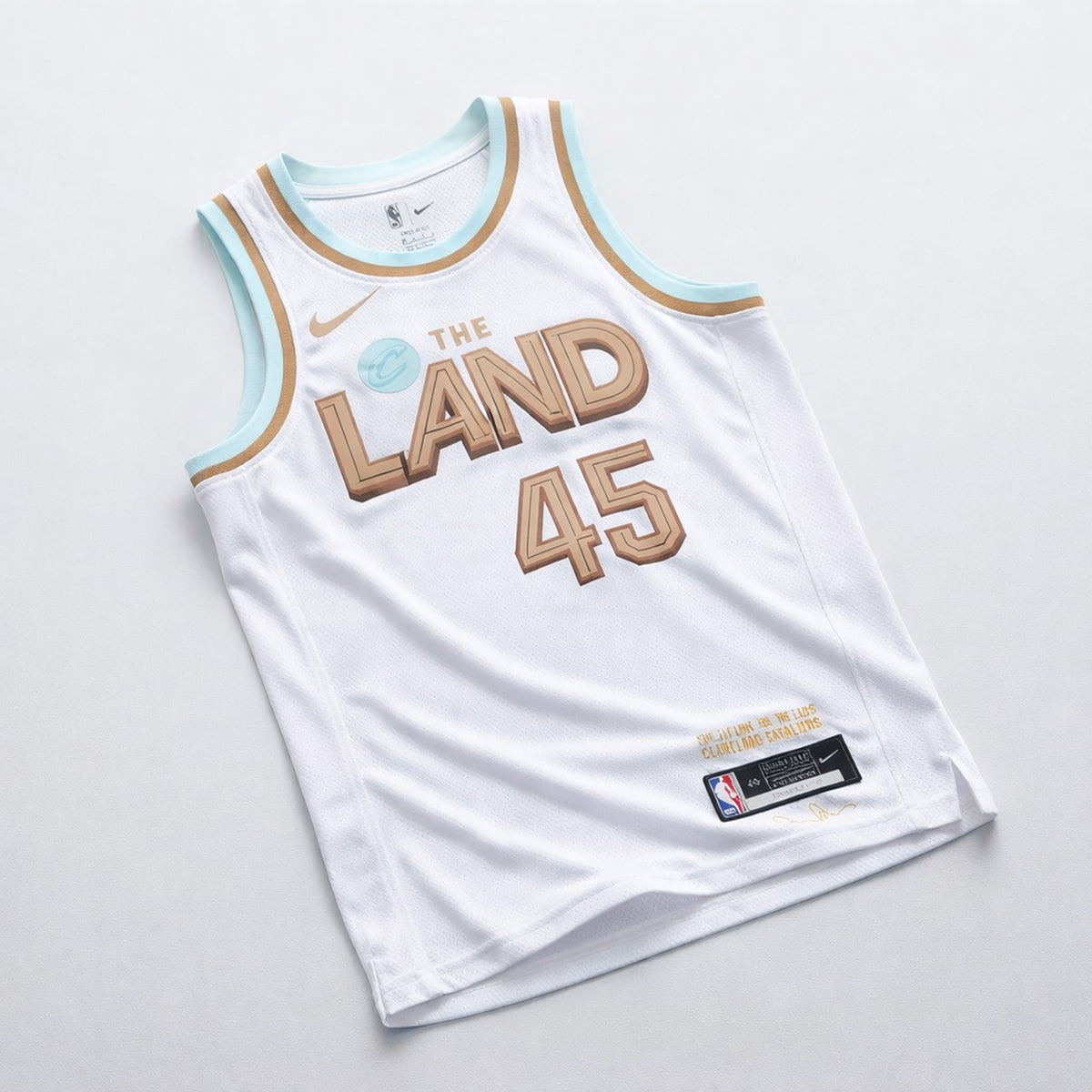 Mitchell 45 The Land Cleveland White Basketball Jersey - 3