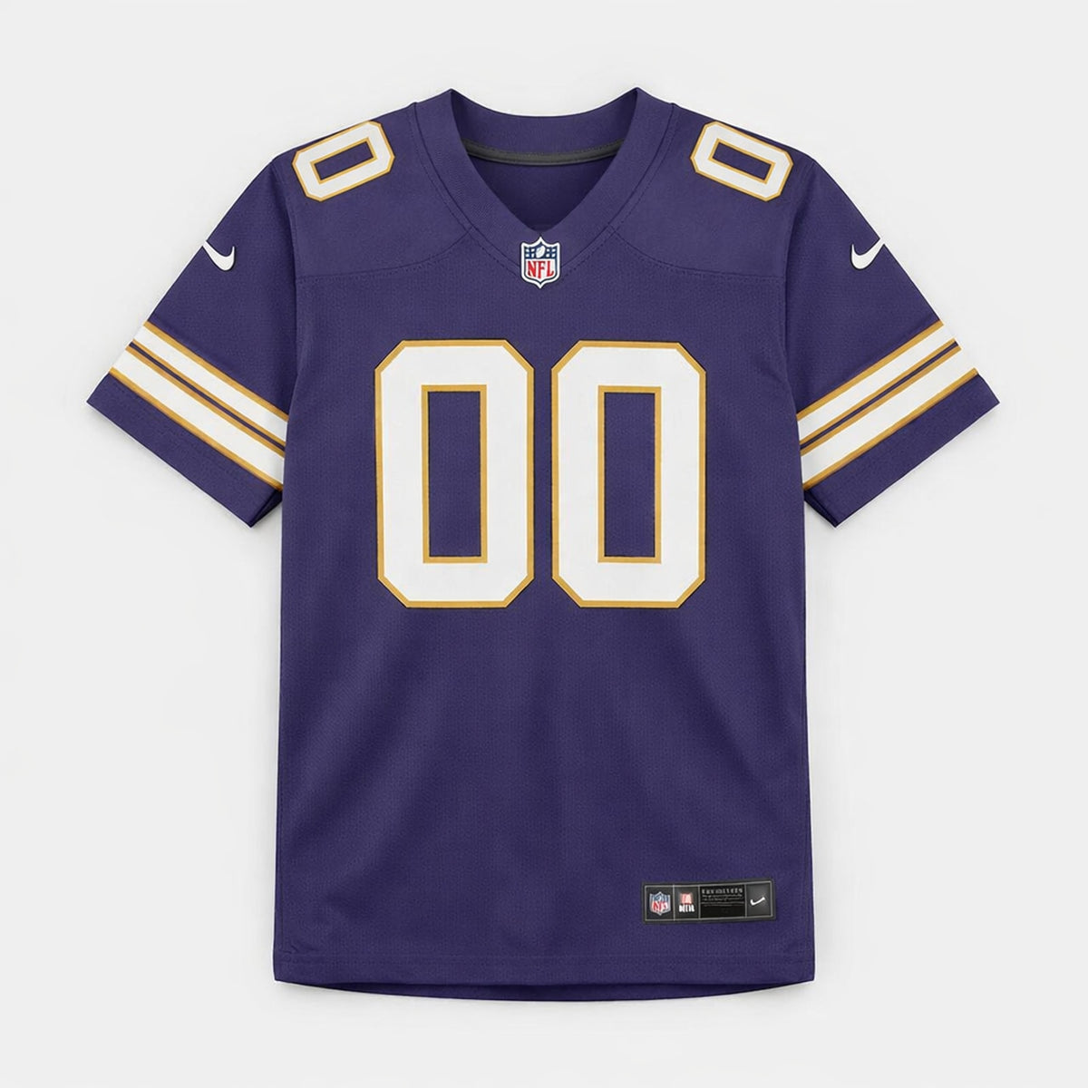 Minnesota Purple Custom Football Jersey 00 - 1