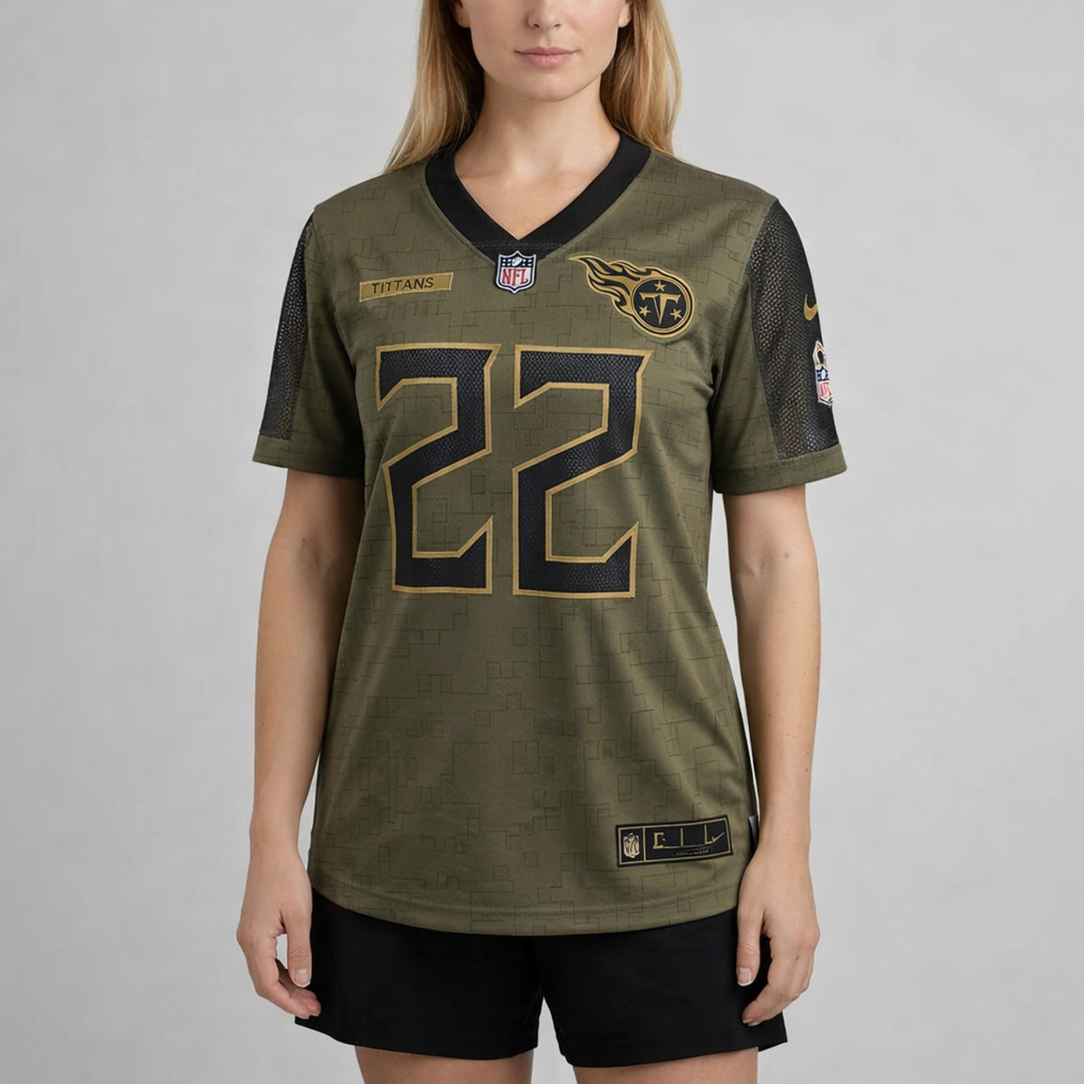 Henry 22 Olive Football Jersey - 5