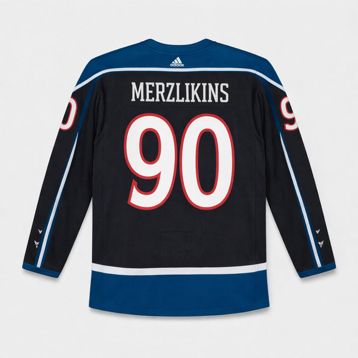 Merzlikins 90 Blue Jackets Hockey Jersey