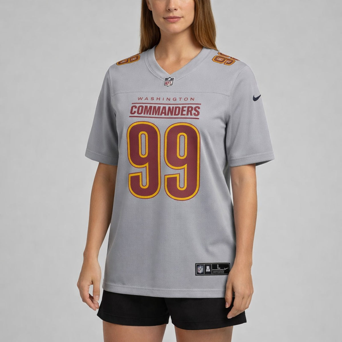 Young 99 Gray Washington Football Jersey - 5