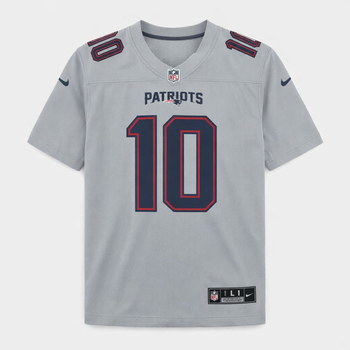 Jones 10 Patriots Gray Football Jersey