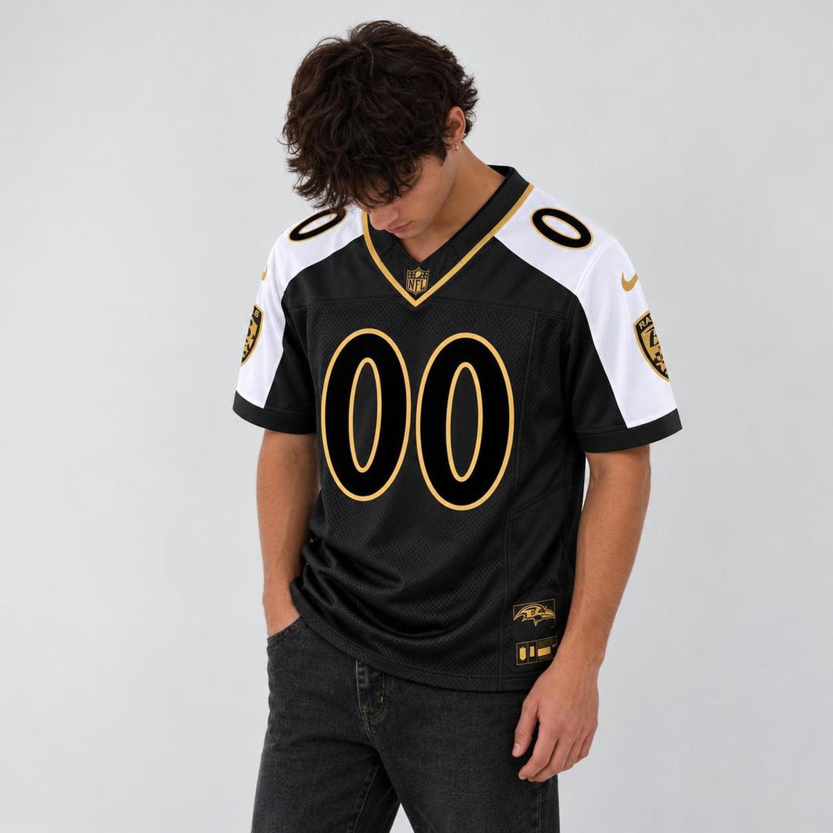Baltimore Black Gold Football Jersey - Custom Name and Number - 2