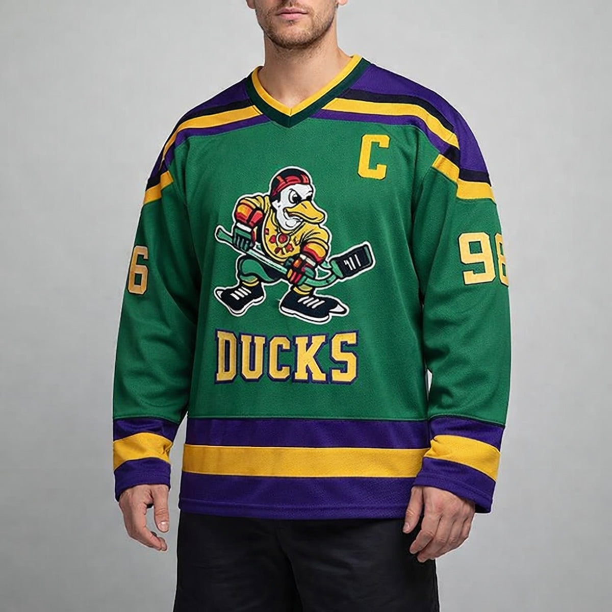 Conway 96 Ducks Hockey Jersey Green - 4