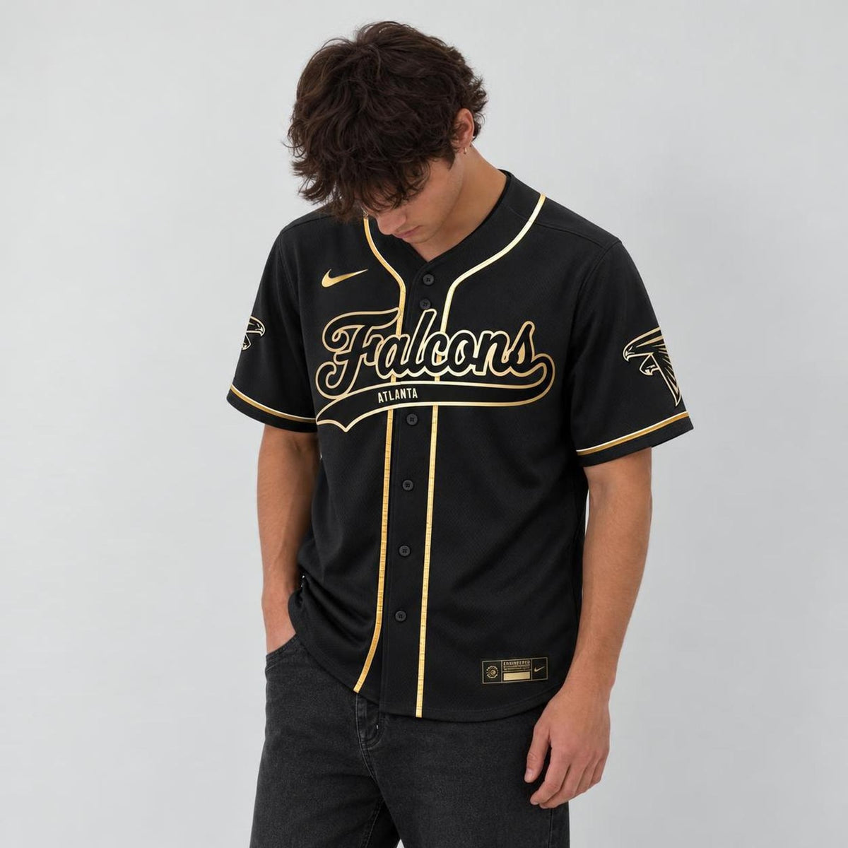 Atlanta Black Gold Baseball Jersey - Custom Name and Number - 3