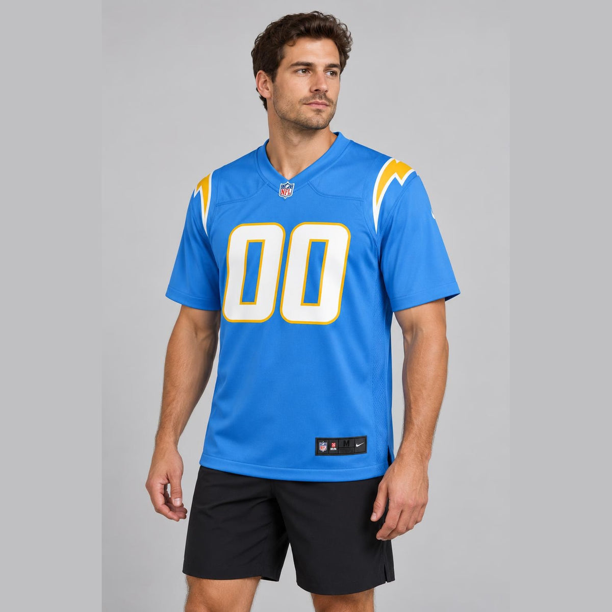 Powder Blue Bolt Football Jersey – Custom Name and Number - 4