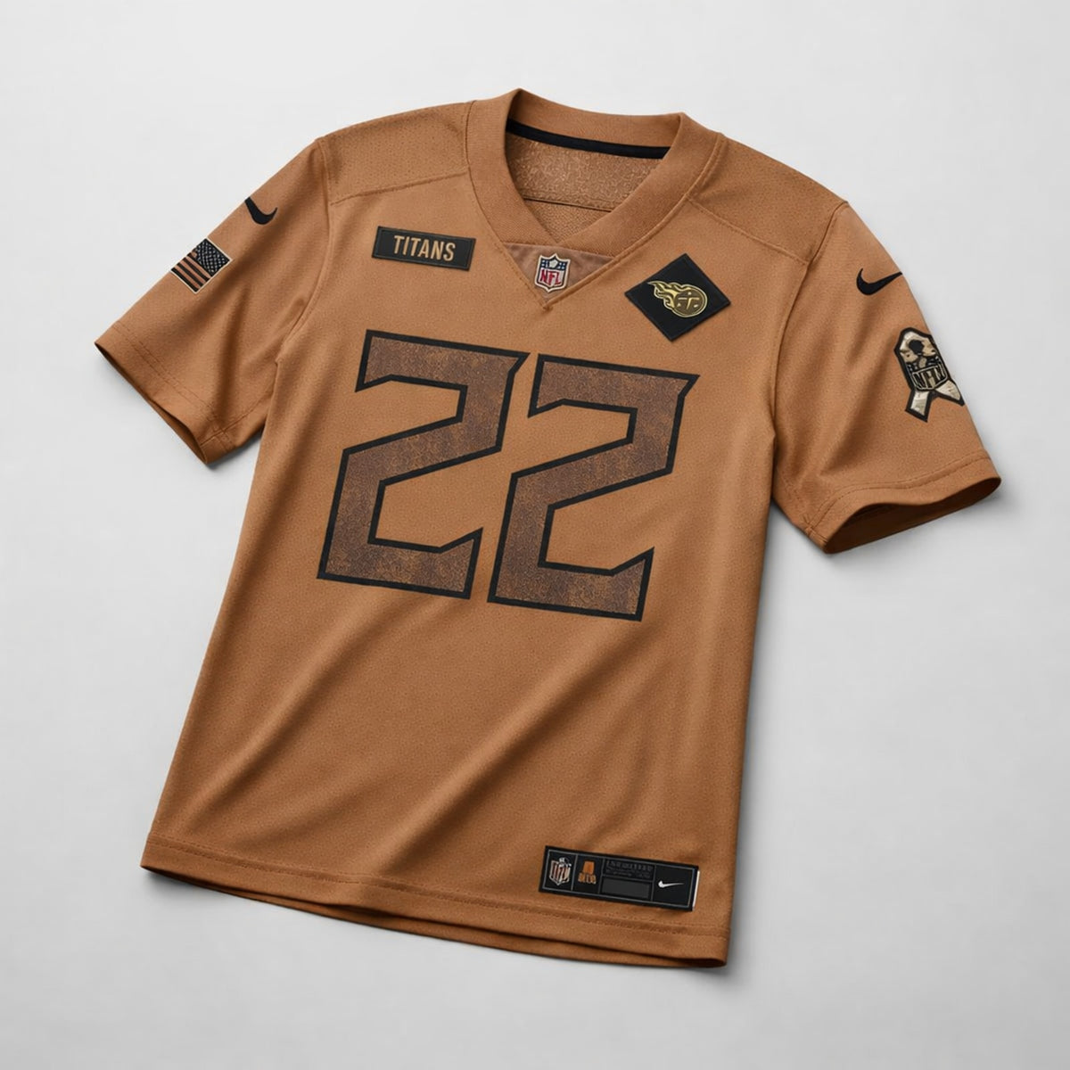Henry 22 Tennessee Brown Football Jersey - 3