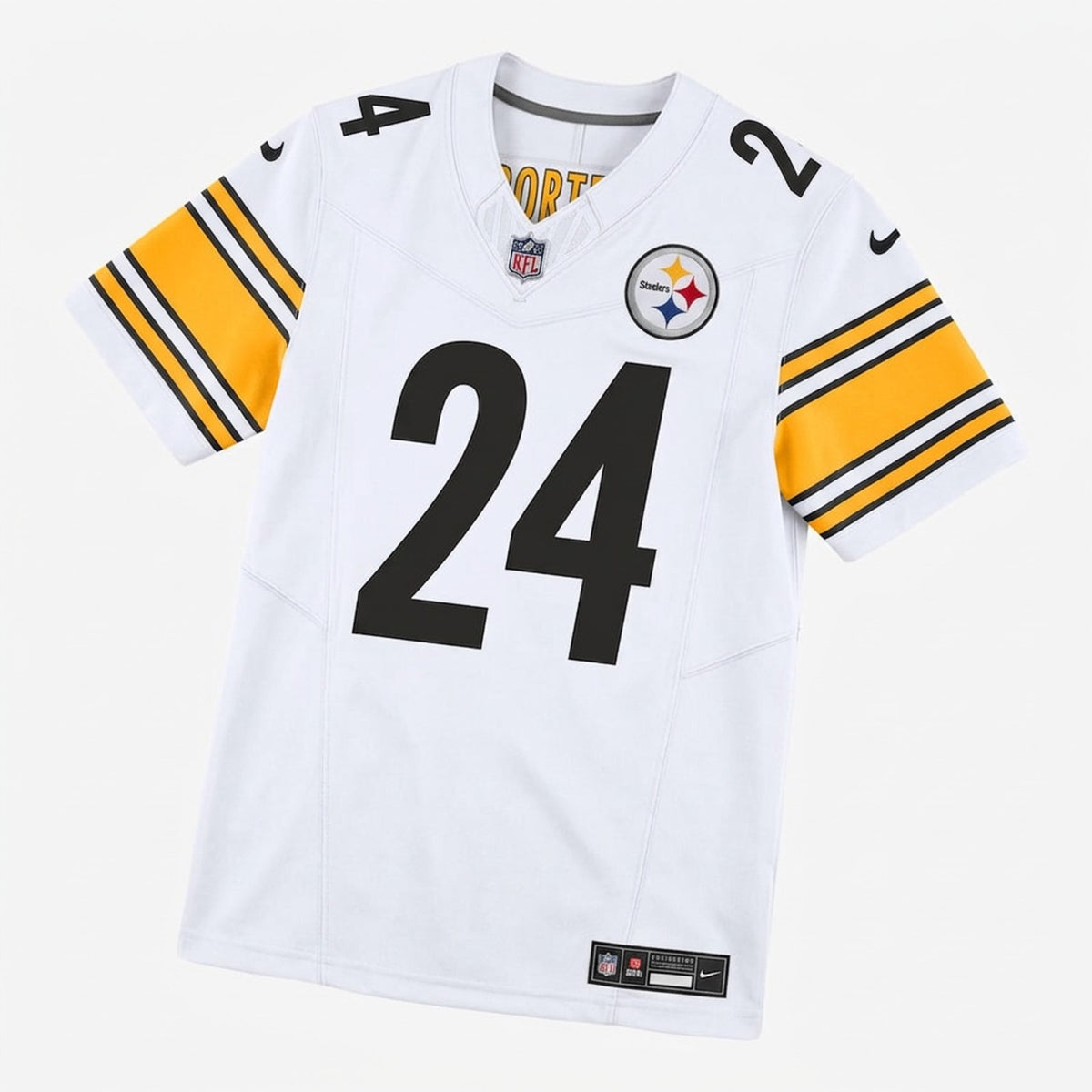 Porter 24 Pittsburgh Football Jersey White - 3