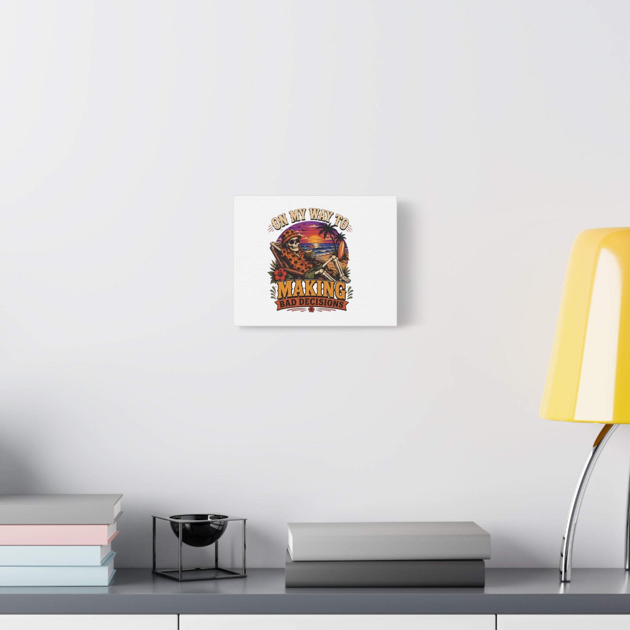 Canvas print showing a same sun-bleached skeleton scene, view 3