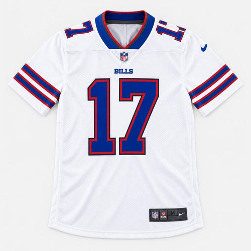 Allen 17 Bills White Football Jersey - 1