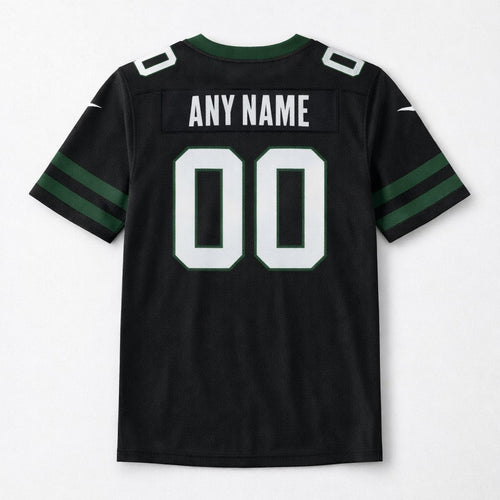 Black Green Football Jersey - Custom Name and Number - 2