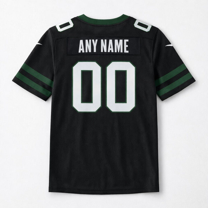 Black Green Football Jersey - Custom Name and Number